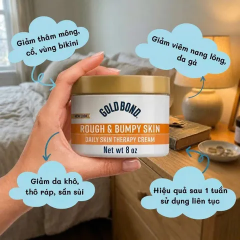 Kem Dưỡng Ẩm Sâu Cho Da Khô Sần Gold Bond Rough & Bumpy Skin 226g Mỹ