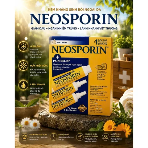 Set 3 tuýp MÀU VÀNG Y HÌNH  Ointment (1 tuýp 28.3g + 2 tuýp x 14.2g) HÀNG MỸ USA