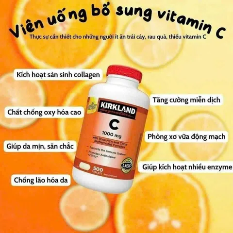 Chính Hãng Vitamin C 1000mg DATE 2028 CÓ BILL MUA HÀNG CỦA COSTCO M.Ỹ