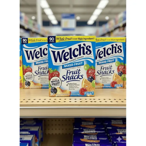 Kẹo dẻo Welch’s Fruit Snacks Mixed Fruit – Thùng Lớn 90 Gói / Thùng 45 Gói 832029