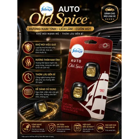 VỈ 2 CÁI NƯỚC HOA Ô TÔ FEBREZE CAR VENTAIR FRESHENER CAO CẤP NHẬP KHẨU MỸ