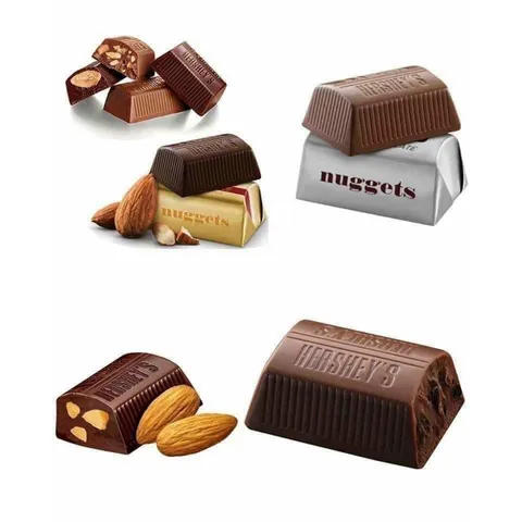 date 4/2025 Kẹo Chocolate) Hershey's Nuggets 1,47Kg , 145 viên của Mỹ( socola)