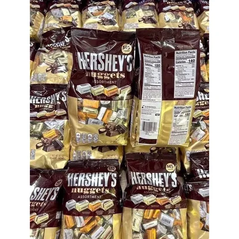 date 4/2025 Kẹo Chocolate) Hershey's Nuggets 1,47Kg , 145 viên của Mỹ( socola)