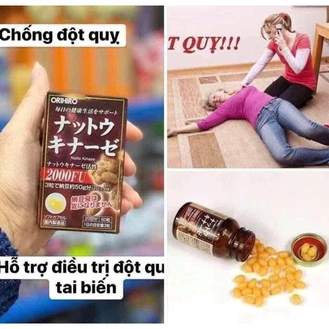 VIÊN UỐN 2000FU CỦA NHẬT ORIHIRO (HỘP 60 VIÊN) - Natto Kinase 2000FU
