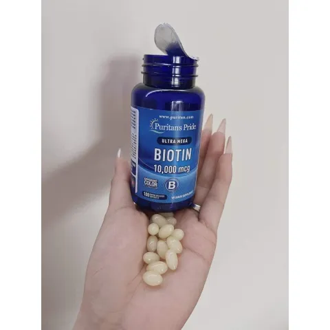 Viên U ống Mọc Tóc Puritan's Pride Biotin 10000 mcg - 50 viên