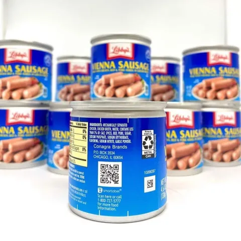 LẺ 2 HŨ Xúc Xích Libby Vienna Sausage Của Mỹ 130g