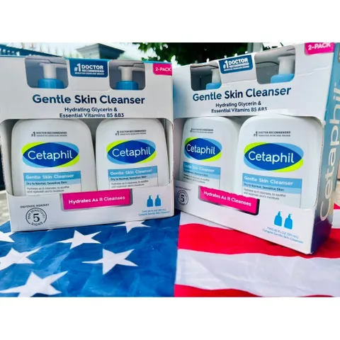 Nguyên Set 2 Chai Sữa Rửa Mặt Cetaphil Gentle Skin Cleanser - Mỹ (MẪU MỚI)