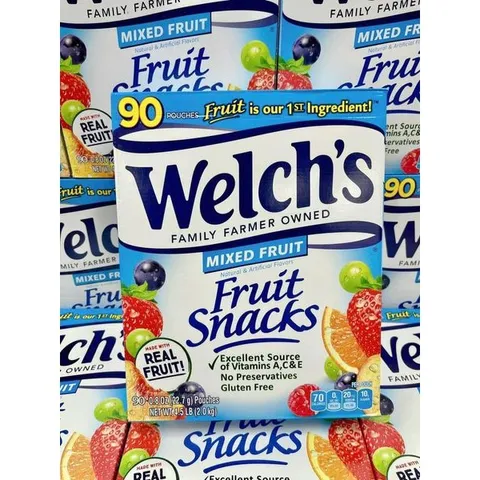 Em tách lẻ nữa 45 gói và 90 gói Kẹo Dẻo Trái Cây Welch's Fruit Snacks hương trái cây của MỸ