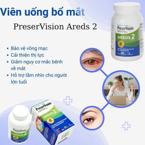 Viên Bổ mắt PreserVision Areds 2 Formula 130 viên Mỹ