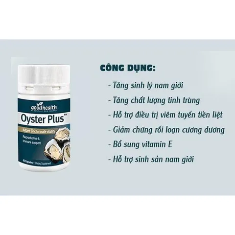 CHÍNH HÃNG Viên uống tinh chất hàu Oyster Plus 60 viên
