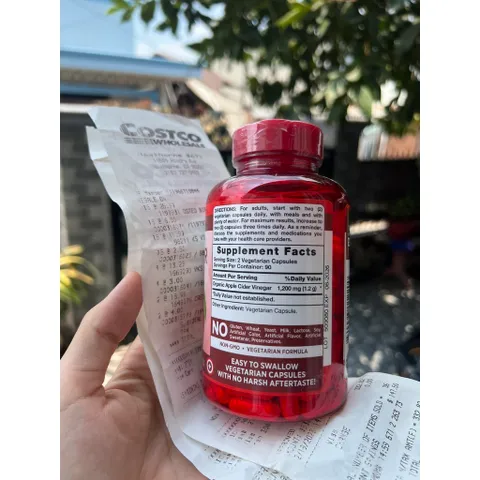 Date 6/2026 Viên Giấm Táo Nature's Truth Apple Cider Vinegar 1200mg - 180 Viên của Mỹ