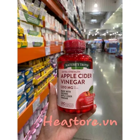 Date 6/2026 Viên Giấm Táo Nature's Truth Apple Cider Vinegar 1200mg - 180 Viên của Mỹ