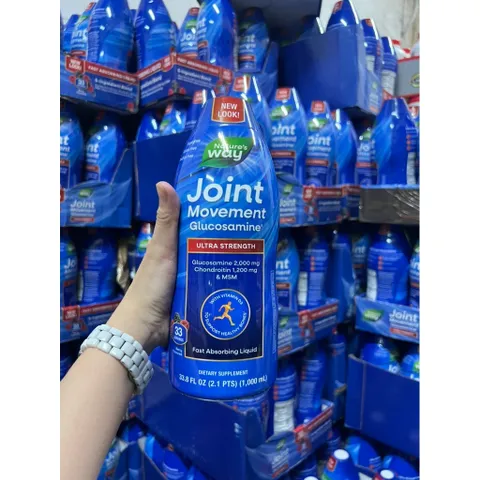 Mẫu mới date 2025 dạng nước Nature's Way Joint Movement Glucosamine 1000ml của Mỹ