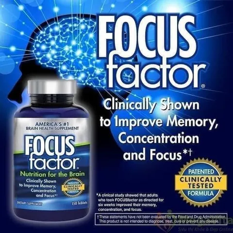 Bổ Não focus factor nutrition for the brain 180 viên Mỹ 2027