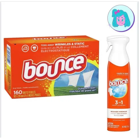 của Mỹ Xịt thẳng và thơm quần áo Bounce Rapid Touch-Up 3in1 của Mỹ chai 275gr