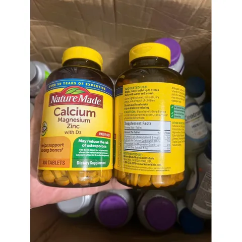 CAM KẾT CHÍNH HÃNG MỸ Viên Nature Made Calcium Magnesium Zinc With Vitamin D3 hộp 300 viên