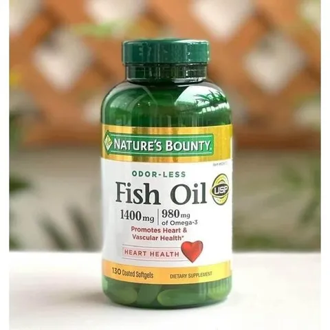 Dầu C á Không Mùi Fish Oil 1400mg 130 VIÊN NATURE 'S BOUNTY CHÍNH HÃNG date 2026 của Mỹ