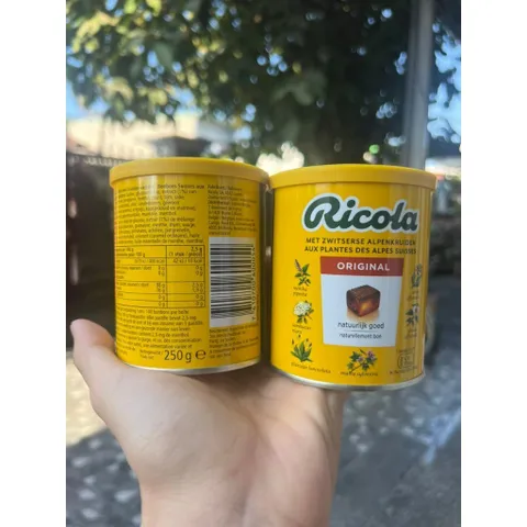 KẸO RICOLA ĐỨC  1 hộp 250g chính hãng date 2026