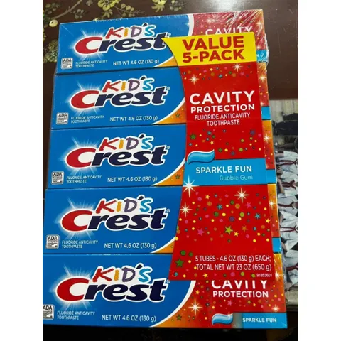 lốc 5 Tuýp Kem đánh răng cho bé Kid’s Crest Cavity Protection 2026