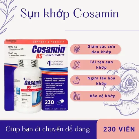 Hàng MỸ Viên tái tạo sụn khớp Cosamin DS 230 viên For Joint Health
