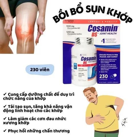 Hàng MỸ Viên tái tạo sụn khớp Cosamin DS 230 viên For Joint Health
