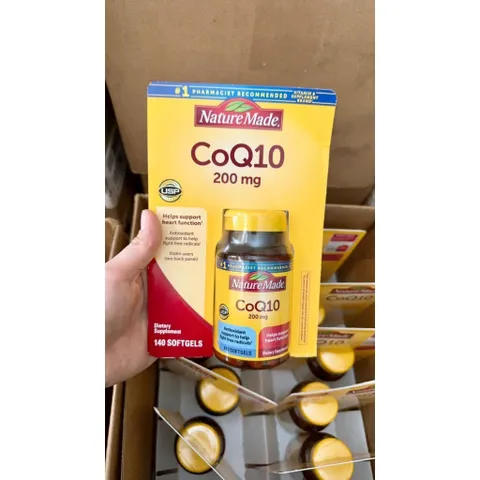 COQ10 200 MG - VIÊN UỐNG HỖ TRỢ TIM MẠCH - HỘP 140 VIÊN ( DATE XA 2026)