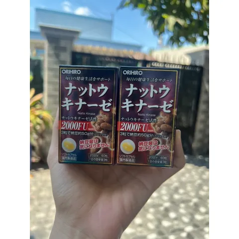Viên uố ng chố ng đ ột qu ỵ, ta i biế n Natto Kinase 2000FU Orihiro Nhật.