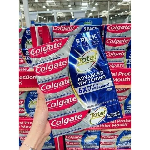 Lốc 5 Kem đánh răng Colgate Total Advanced Whitening của Mỹ