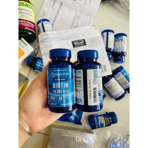 Viên Uống Mọc Tóc Puritan's Pride Biotin 10000 mcg - 100 viên của Mỹ mẫu mới