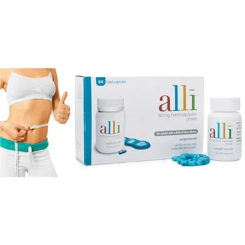 date 8/2025 CHÍNH HÃNG MỸ ALLI ORLISTAT 60 MG CAPSULES WEIGHT LOSS AID 60 VIÊN và 120 VIÊN