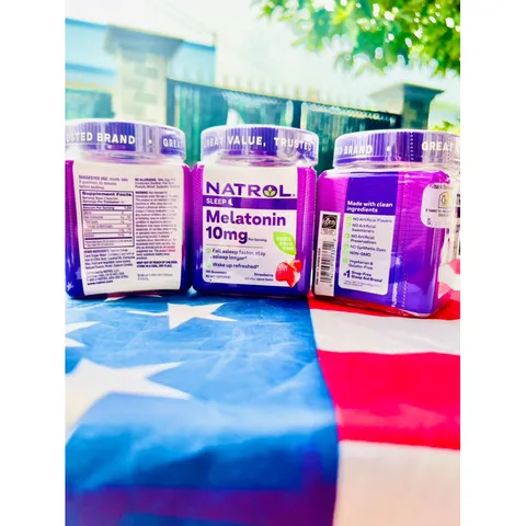 Mẫu mới Kẹo ngủ Natrol Gummies Melatonin 10mg 90 viên. Date 2026