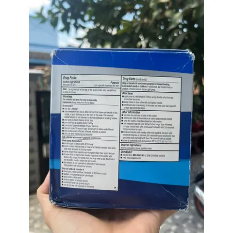 date 2024 Gel mọc tóc dành cho nam Rogaine Extra Strength Hộp 3 chai