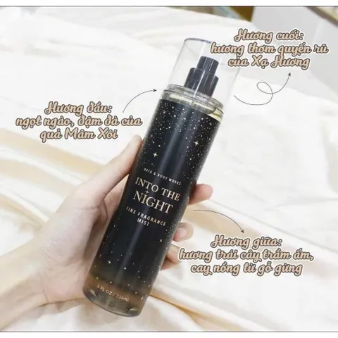XỊT THƠM BODY INTO THE NIGHT 236ML mùi hương sang trọng quyến rũ của MỸ