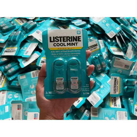 [Hàng Mỹ] Xịt Thơm Miệng Listerine Pocketmist (vỉ 2 chai x 7,7ml) 832310