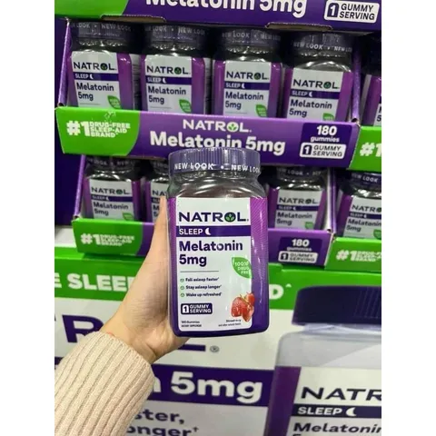 [Chính hãng] Kẹọ Dẻo Giúp Ngủ Ngon Natrol 5Mg Sleep 180 Viên Vị Dâu 832317
