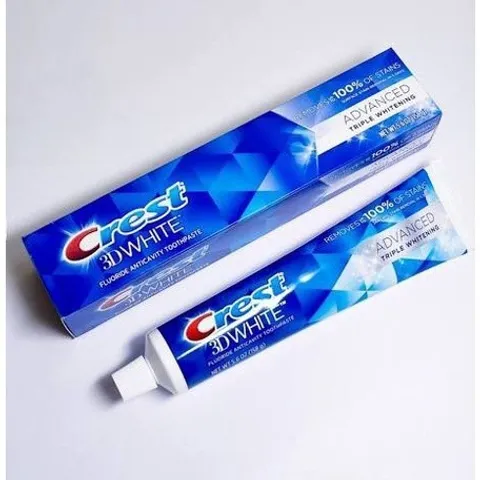 Lốc 5tuýp kem đánh răng Crest 3D White Advanced Triple Whitening 158g Mỹ, trắng răng date 24