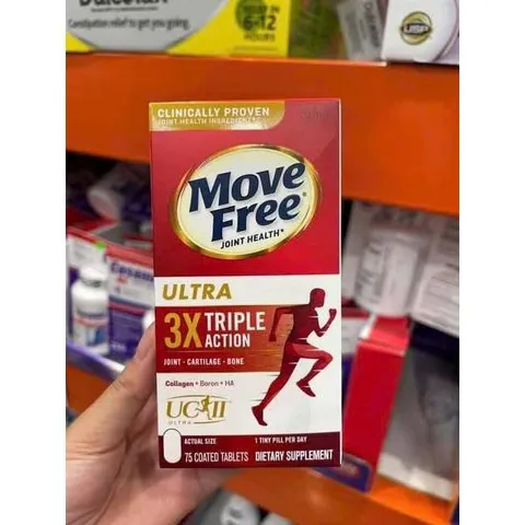 Chính Hãng Mỹ Viên Move Free Joint Health Ultra Type II Collagen + Boron + HA Hộp 75 Viên