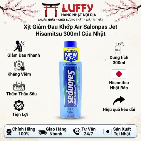 Chai Xịt Giảm Đau Salonpas Nhật Bản Cho Người Tập Thể Thao - Giảm Đau, Kháng Viêm Do Căng Cơ, Bong Gân 