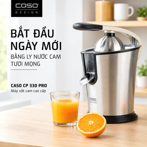 Máy vắt cam CASO CP330 Pro 160W tay ép trợ lực inox
