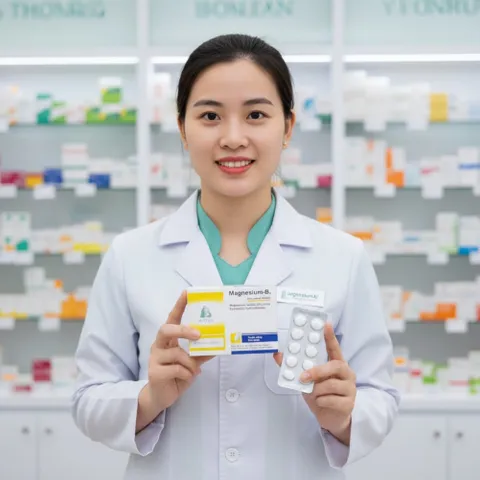 Viên uống bổ sung Magnesi và vitamin B6 giảm chuột rút,căng thẳng-Hộp 100 viên BT