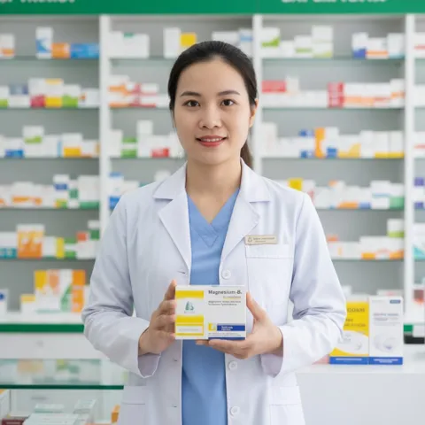 Viên uống bổ sung Magnesi và vitamin B6 giảm chuột rút,căng thẳng-Hộp 100 viên BT