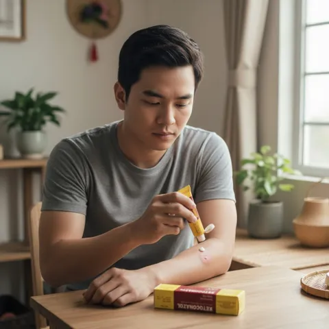 Kem bôi Hết Hẳn Nấm ngứa, Nấm hình tròn, Nấm đồng xu, Hắc lào Háng, Bụng, Đùi, Mông  tuýp 10g Mebiphar