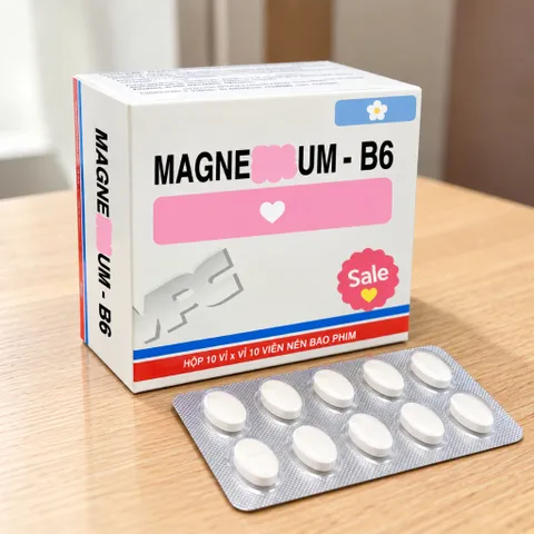 Viên uống bổ sung Magnesi và vitamin B6 giảm chuột rút,căng thẳng-Hộp 100 viên- VCP