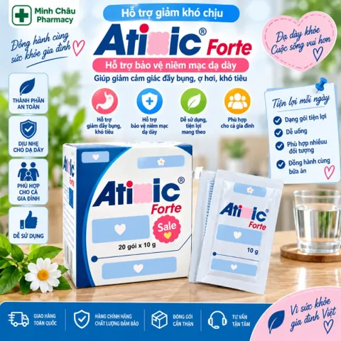 Gói Uống A-t-i-r-l-i-c Forte Hỗ Trợ Dịu Êm Bụng & Bảo Vệ Niêm Mạc Tiêu Hóa Hộp 20 Gói x 10g