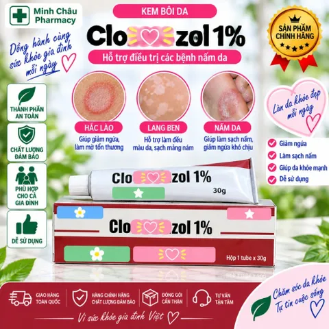 Kem Bôi Da C-l-o-t-r-i-m-a-z-o-l Hỗ Trợ Làm Dịu Mịn Bề Mặt Da Căng Bóng Tuýp 30g