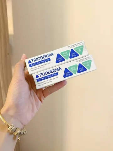 Gel Trioderma Anti Acne 🏆g - Azelaic + AHA/BHA + Zinc PCA + Niacinamide B5, Giảm Mụn, Ngừa Mụn, Mờ Thâm 15g