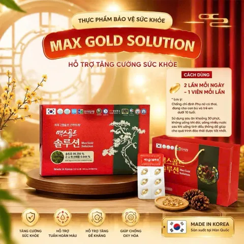 Viên uống dầu Max Gold Solution Thông đỏ Hàn Quốc Made in Korea