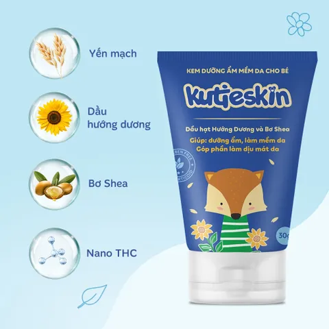 Kem dưỡng ẩm mềm da cho mẹ và bé Kutieskin 30g