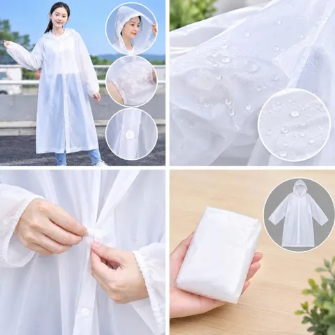 Áo Mưa Liền Thân Du Lịch Chống Thấm Gọn Nhẹ Dễ Mang Theo