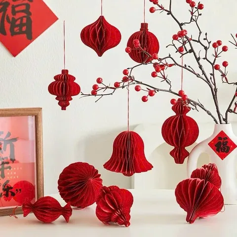 Đèn Lồng Giấy Đỏ Nhung Cao Cấp Đa Dạng Mẫu Mã Trang Trí Nhà , Tiệc Tùng , Giáng Sinh , Tết
